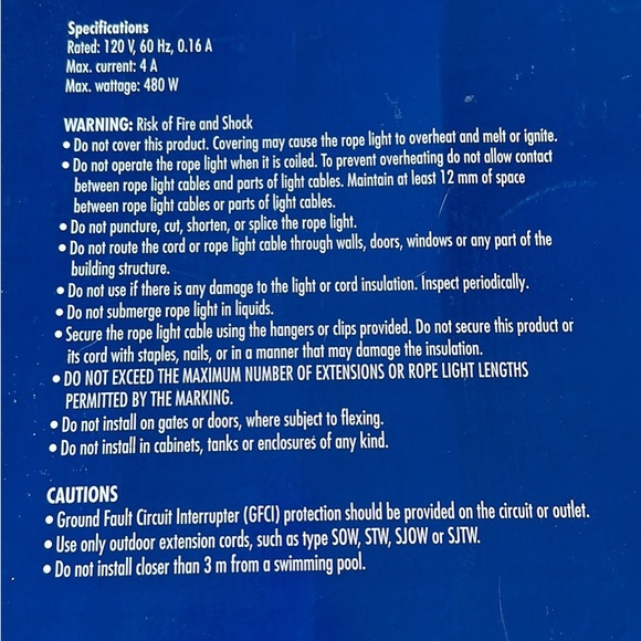 Large 20” rope light snowflake - Picture 4 of 5